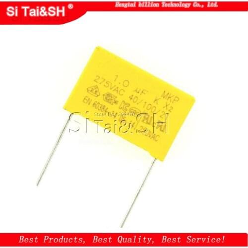 10pcs X2 Safety capacitor 22.5mm 275VAC 275V 0.22UF 0.33UF 0.47UF 0.56UF 0.68UF 0.82UF 1UF 1.2UF 1.5UF 2.2UF Polypropylene film