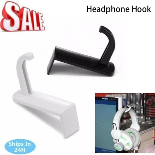 Dropshipping! Sticker Acrylic Headphone Bracket Wall Mounted Headset Holder Hanger Under Desk Hook Earphone Sticky Display Stand