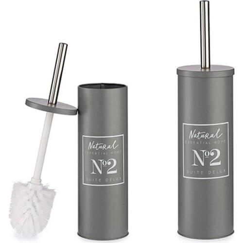 Toilet Brush Grey Plastic Steel (9,5 x 37,5 x 9,5 cm)