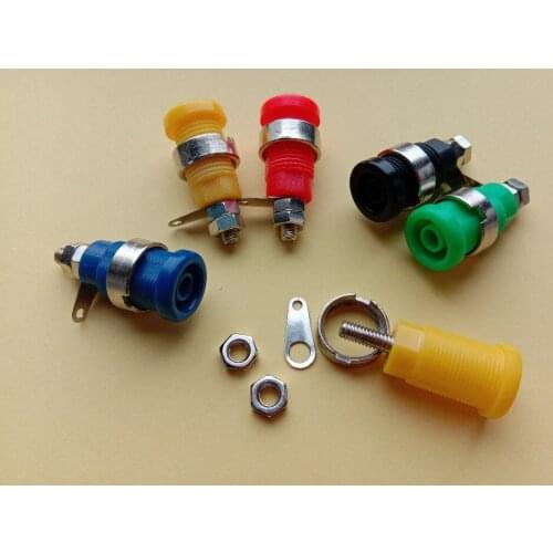 Binding Post Banana Jack for 4mm Safety Protection Plug 5 color with Screw 25 pcs per lot hot sale High quality