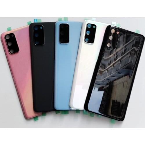 10 pcs/lot Glass Material Rear Battery Door Case For Samsung Galaxy 20 Ultra S20 Plus S20+ G985 G980 Back Glass Housing Cover