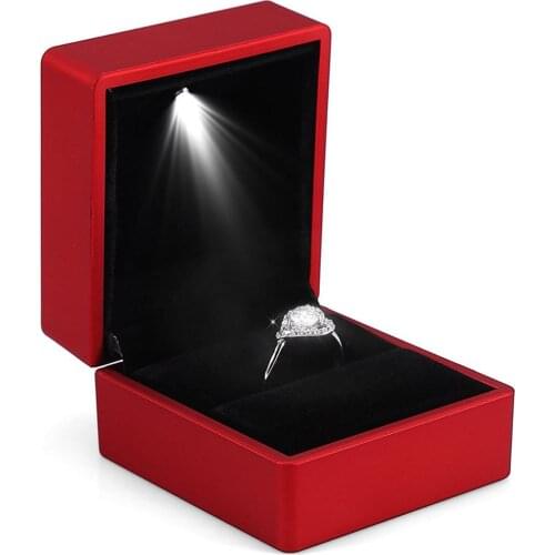 LED Ring Box Creative Illuminated Ring Box for Marriage Proposal Ring Box with LED Interior Lighting for Engagement Wedding