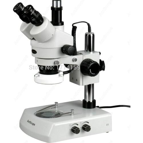 Veterinary --AmScope Supplies LED Trinocular Zoom Stereo Microscope 7X-90X
