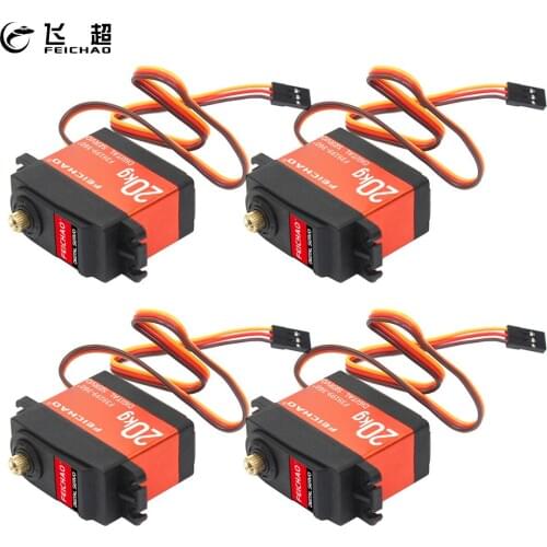 Waterproof Servo 20kg Coreless Servo 180 270 360 Degree Large Torque Digital Aluminium Metal Gears 25T Arm For Helicopter Car