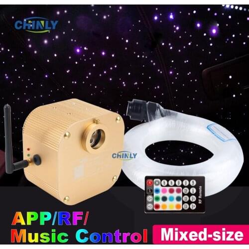 Fiber Optic Light 16W Twinkle Bluetooth APP Smart Control Starry Music Control Car Star LED Light Kid Room Ceiling Lighting