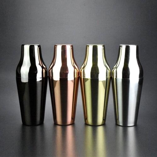 High Quality 650Ml 304 Stainless Steel Shiny Copper-Plated Black Gold Silver Two-Section Bar Bartender 23 Oz Cocktail Shaker