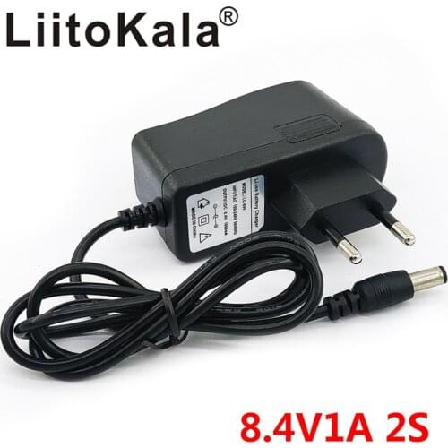 LiitoKala Bicycle Light Battery Power Charger 8.4V 1A Bicycle Light Charging Adapter for HeadLight T6 Bike Front Light LED