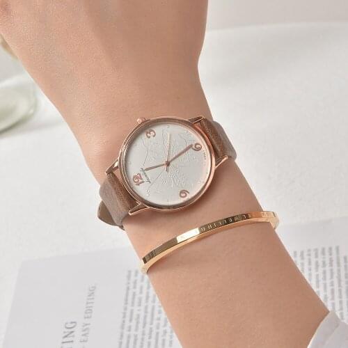 Zegarek Damski Fashion Simple Women Watches Woman Ladies Casual Leather Quartz Watch Female Clock Relogio Feminino Montre Femme