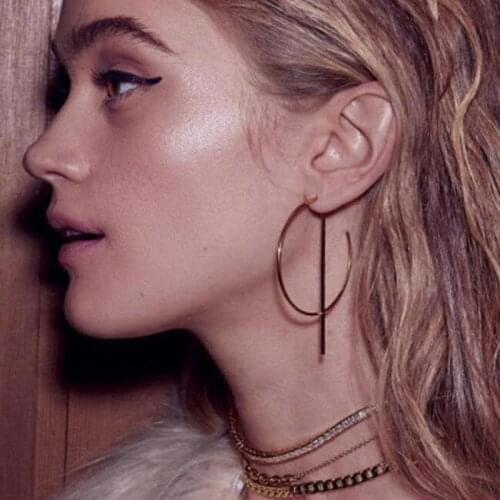 2019 Simple Fashion Personality New Trend Dangle Drop Earrings Creative Personality Round Earrings Pendientes Womens Jewelry