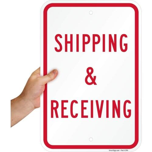 Shipping & Receiving Sign | 12" x 8" Aluminum