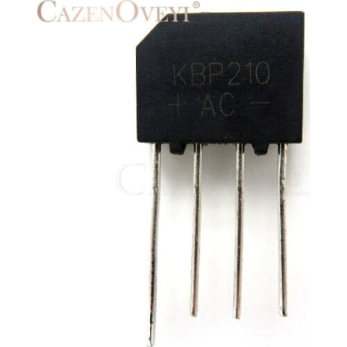 10pcs/lot bridge rectifier 1000V 2A DIP KBP210 KBP210G In Stock