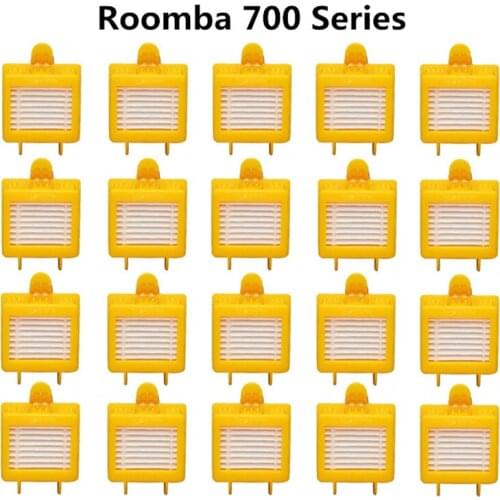 20pcs Washable Accessories Hepa Filter For irobot Roomba 700 Series 720 730 740 750 760 770 780Robotic Vacuum Cleaner Spare Part