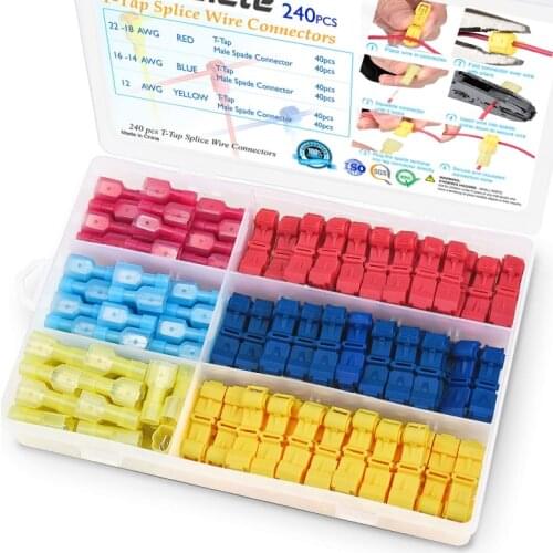 400pcs fast electrical cable connector clamping locking wire terminal crimping connector waterproof electrical connector set