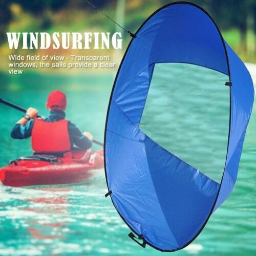 42inch Foldable Kayak Downwind Wind Sail Kit Kayak Wind Sail With Bag Sail Paddle Kayak Boat Sailboats Canoe Board Accessories