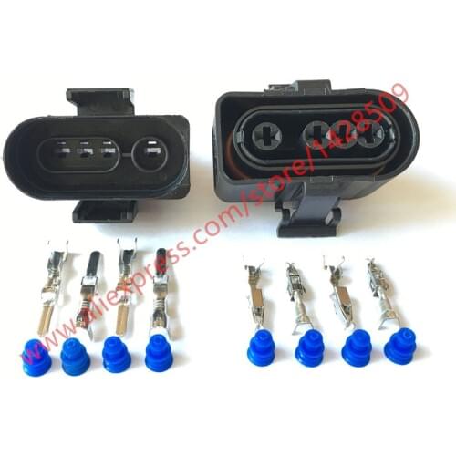 5 Sets 4 pin Waterproof Female Male Electrical Wiring Connectors Sealed Car Housing Plugs O2 Oxygen Sensor For VW Audi
