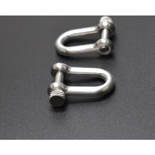 5pcs Matte D Shackle Stainless Steel Breaking D Rigging Anchor Shackle Screw Hooks Boat Rigging Hardware for Paracord Bracelets