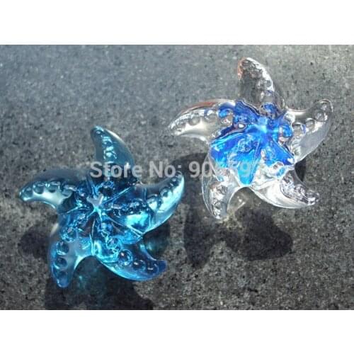 50PCS LOT FREE SHIPPING Wholesale starfish shape crystal cabinet knob,furniture knob,drawer knobs