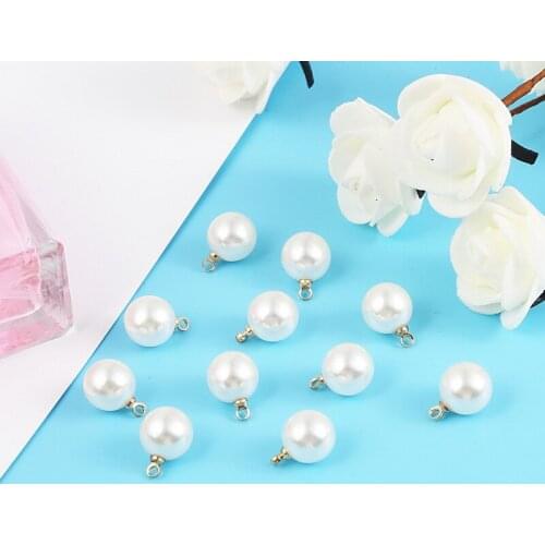 White Ivory ABS Pearl Beads Charm Pendant Stud Earring Back Stoppers Ear Post Nuts Plugging for Jewelry Making DIY Earring Base