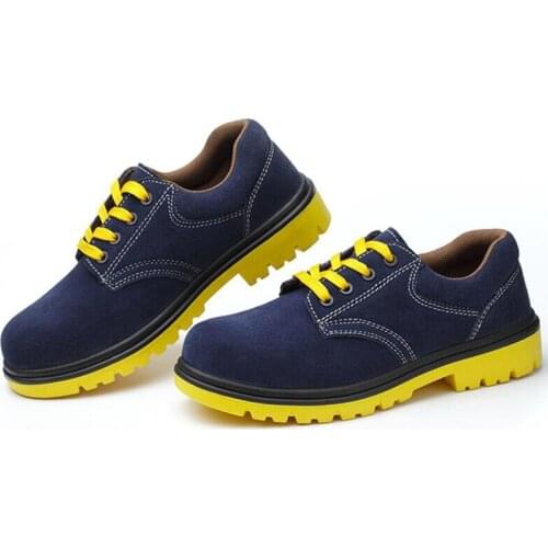 Steel Toe Shoes Men Cow Suede Boots Anti-Smashing Puncture Proof Soft Light Comfortable Indestructible Protective Boots Sneaker