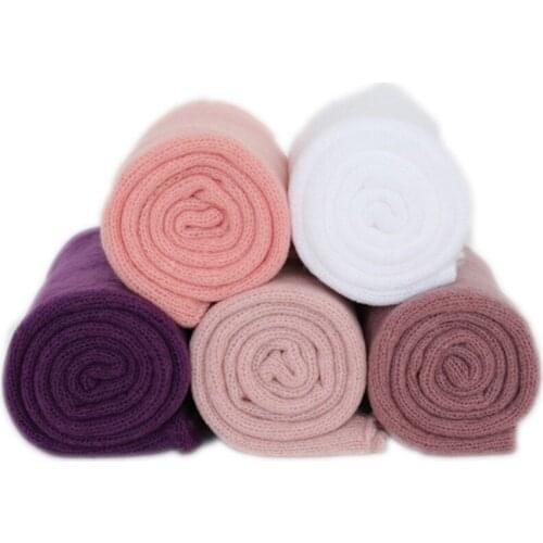 Newborn Four Side Stretch Wrap For Photography Knitted jersey wrap baby backet stuffer filler