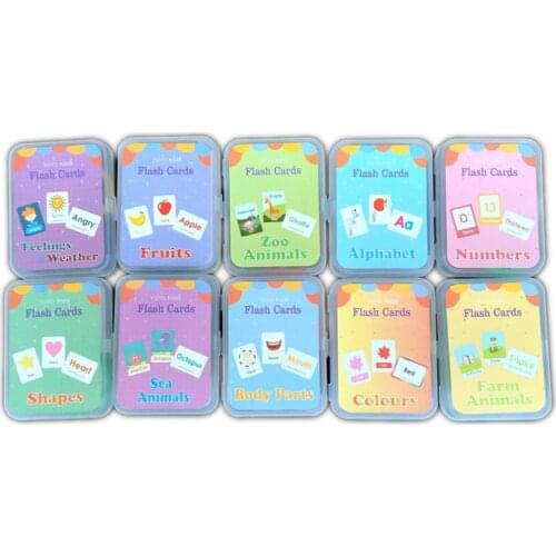 Children Baby Learning English Flash Cards Pocket Montessori Educational Learning Toys Word Table Game Card For Kids Learning