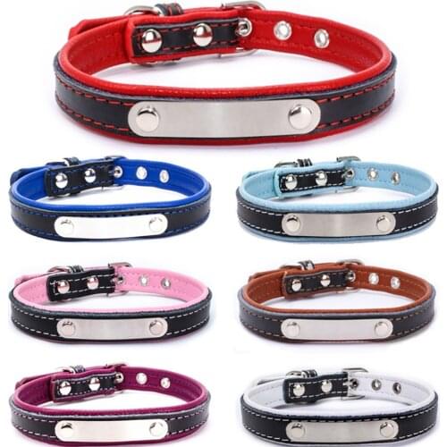 Double leather collar thickened collar for dog leash pet supplies