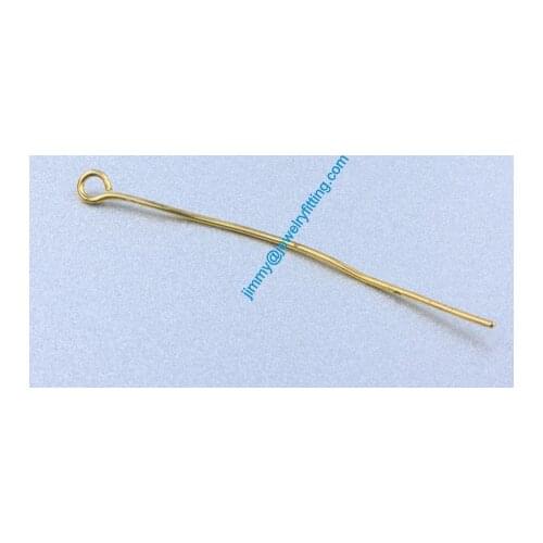 Jewelry Making findings Eye Pins Brass Pins ;Scarf Pins findings 0.8*45mm