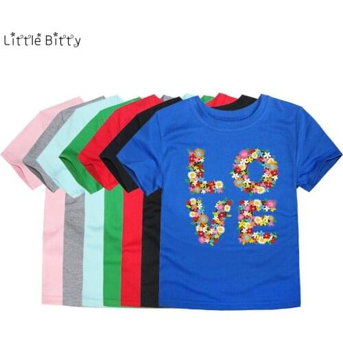 Little Bitty Boys Girls T-shirt For Girls Kids T Shirts Children Kids T Shirt Boys T Shirt Girls Love Baby Short Sleeve