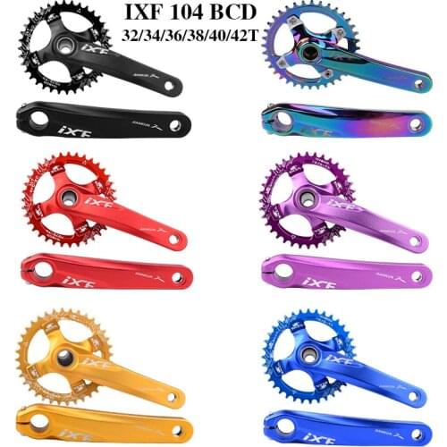 IXF 104 BCD Mountain Bike 170mm Crank Kit Aluminum Alloy SNAIL Disc 32T 34T 36T 38T 40T 42T Wide Chain Chassis Apply to Shimano