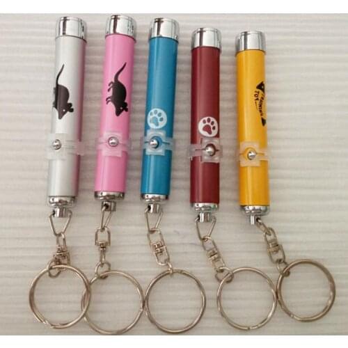 5 Colors Pet Laser Pointer Cat Toys Cartoons Laser pen LED Light Creative Funny Pet Cat Toys Pen with Bright Animation Mouse