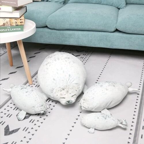 Sea Lion Plush Toys 3D Novelty Throw Pillows Soft Seal Plush Cartoon Pillow Kids Stuffed Seal Pillow Cute Ocean Animal Toy
