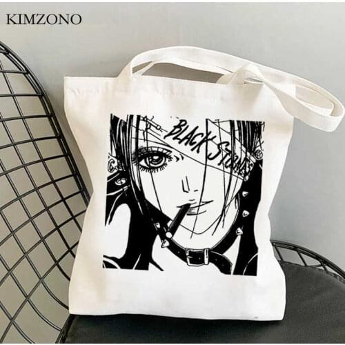 Nana Osaki shopping bag canvas shopper cotton shopper handbag bolsas de tela bag foldable reciclaje ecobag reusable sacolas