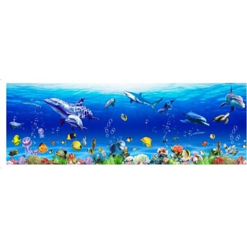 Ocean World Waistline Wall Stickers Kitchen Antifouling Living room Bedroom Baseboard home decoration Mural Decals wallpaper