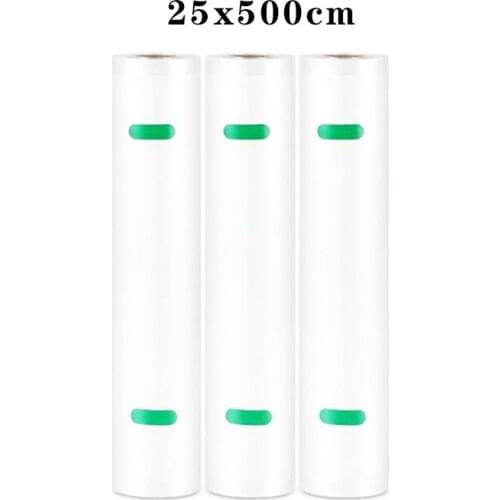 Bpa Free 25CMx500CM/Set Plastic Vacuum Sealing Storage Rolls Food Saver Vacuum Sealer Kitchen Fresh Beef Packaging Bags
