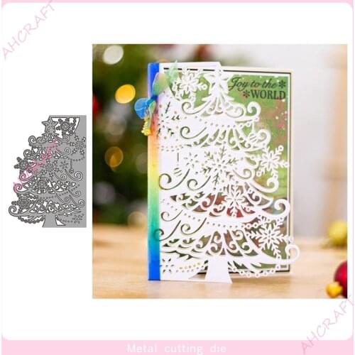 Christmas Tree Lace Metal Cutting Dies for DIY Scrapbooking Photo Album Decorative Embossing Paper Card Crafts Die 2021