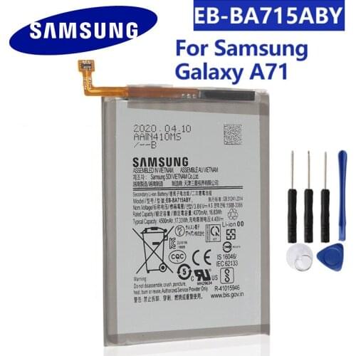 Original Samsung Replacement Battery EB-BA715ABY For Galaxy A71 SM-A7160 Genuine Phone Battery 4500mAh