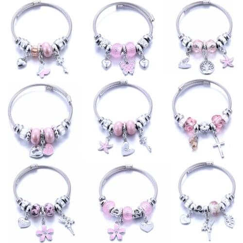 Розовые браслеты Papa Snap China At AliExpress