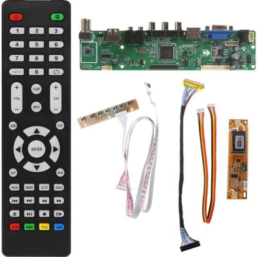 V53 LCD TV Controller Driver Board PC/VGA/HDMI-compatible/USB Interface + 7 Key Board Kit 83XB
