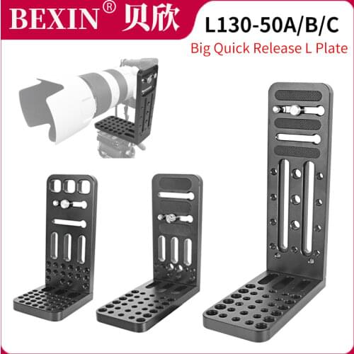 L130 series profession video l plate dslr stand stabilizer universal L bracket plate screw hole fixing for shoot camera video