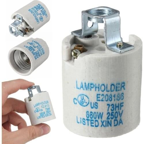 Medium Base E27 Porcelain Lamp Holder Bulb Light Socket Thread Screw Cap