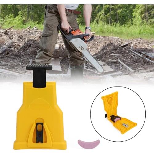Areyourshop 16-20 inch Chainsaw Teeth Sharpener Saw Chain Blade Fast Sharpening Stone System