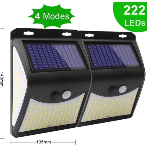 20/222 LED Outdoor Solar Lights Motion Sensor Light Solar Powered spotlights 1-4Pcs Waterproof Wall Lamp for Garden Decoration
