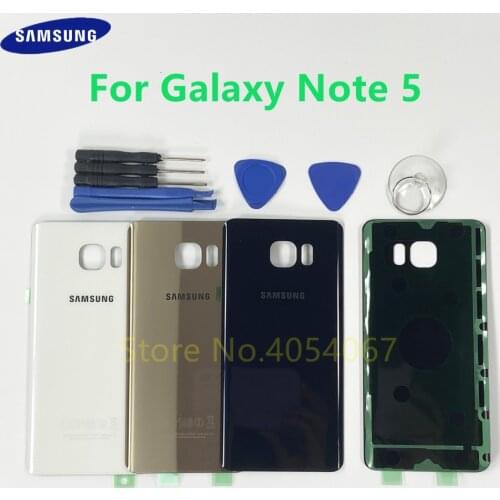Back Glass Case Battery Door For Samsung Galaxy Note 5 N920 N920F N920C N920A N920V N920T Rear Cover Housing NOTE5 + Tools