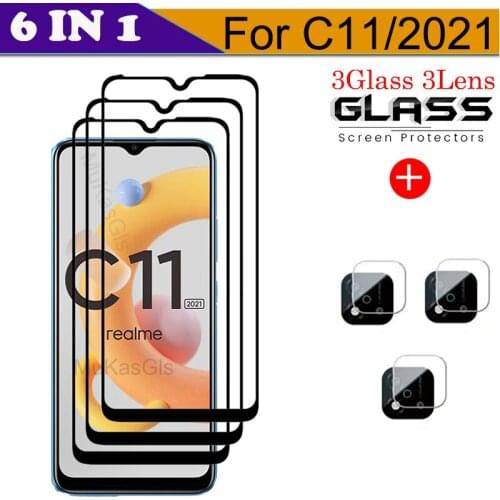 Tempered Glass For Realme C11 Screen Protector Glass For OPPO Realme C11 2021 Camera Film For Realme C11 2020 Protective Glass