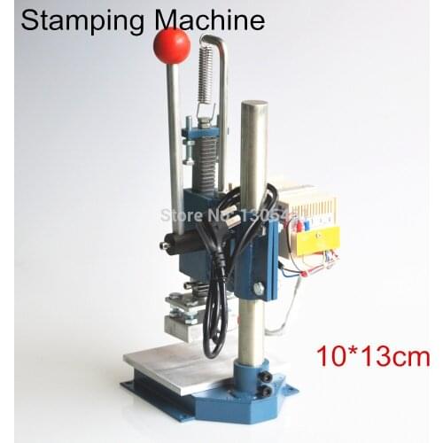 1 Set Manual hot foil stamping machine foil stamper printer leather embossing machine (10X13cm) 110V