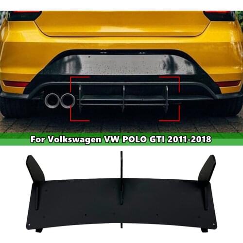 1Pcs Rear Bumper Lip Trunk Spoiler Rear Diffuser Protector For Volkswagen VW POLO GTI 2011-2018 Car Styling