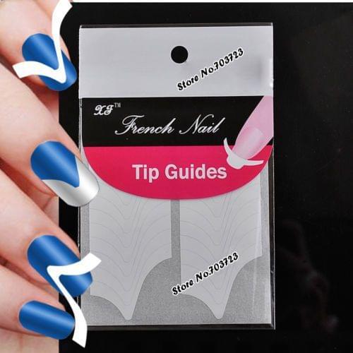 2 Packs Large V Design French Nails Tips Guide Sticker Tape Manicure French Nail Tool N03