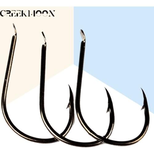 2000pcs/lot ISEAMA Fishing Hook 1#-15# High Carbon Black Steel Carp Catfish Fishook Jig Single Hooks Fish Tackle Accessories