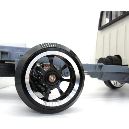 4pcs Metal Wheel Rims Drift Tires Rubber Tires for WPL D12 RC Car Truck Accessories