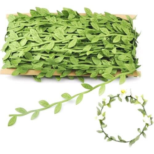 43.74yds Artificial Leaf Ribbon Decorative Artificial Garland Leaf Vine Ribbon 40m Artificial Ivy Garland Foliage Green